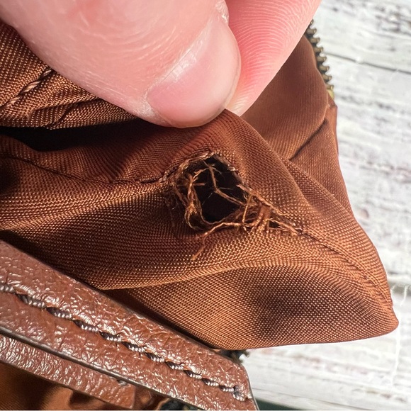 Fossil Black Leather Crossbody Purse Brown Cowhide Leather - Picture 15 of 16